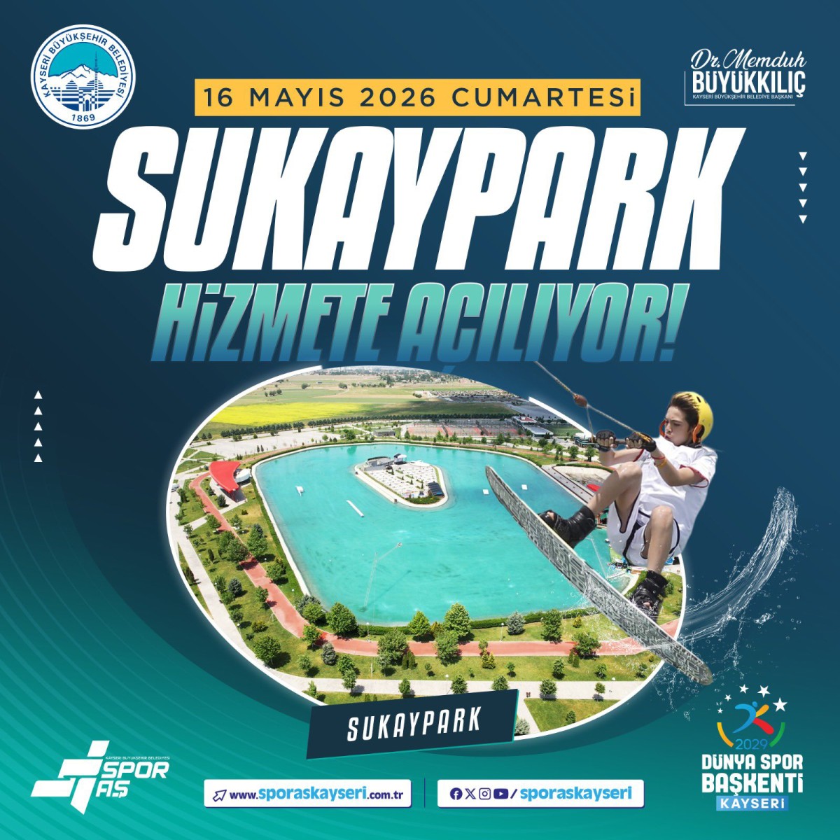 BÜYÜKŞEHİR SUKAYPARK KAPILARINI AÇTI