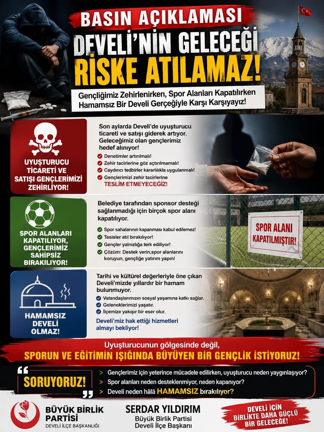DEVELİ'DEN BU ÇAĞRIYA KULAK VERİN
