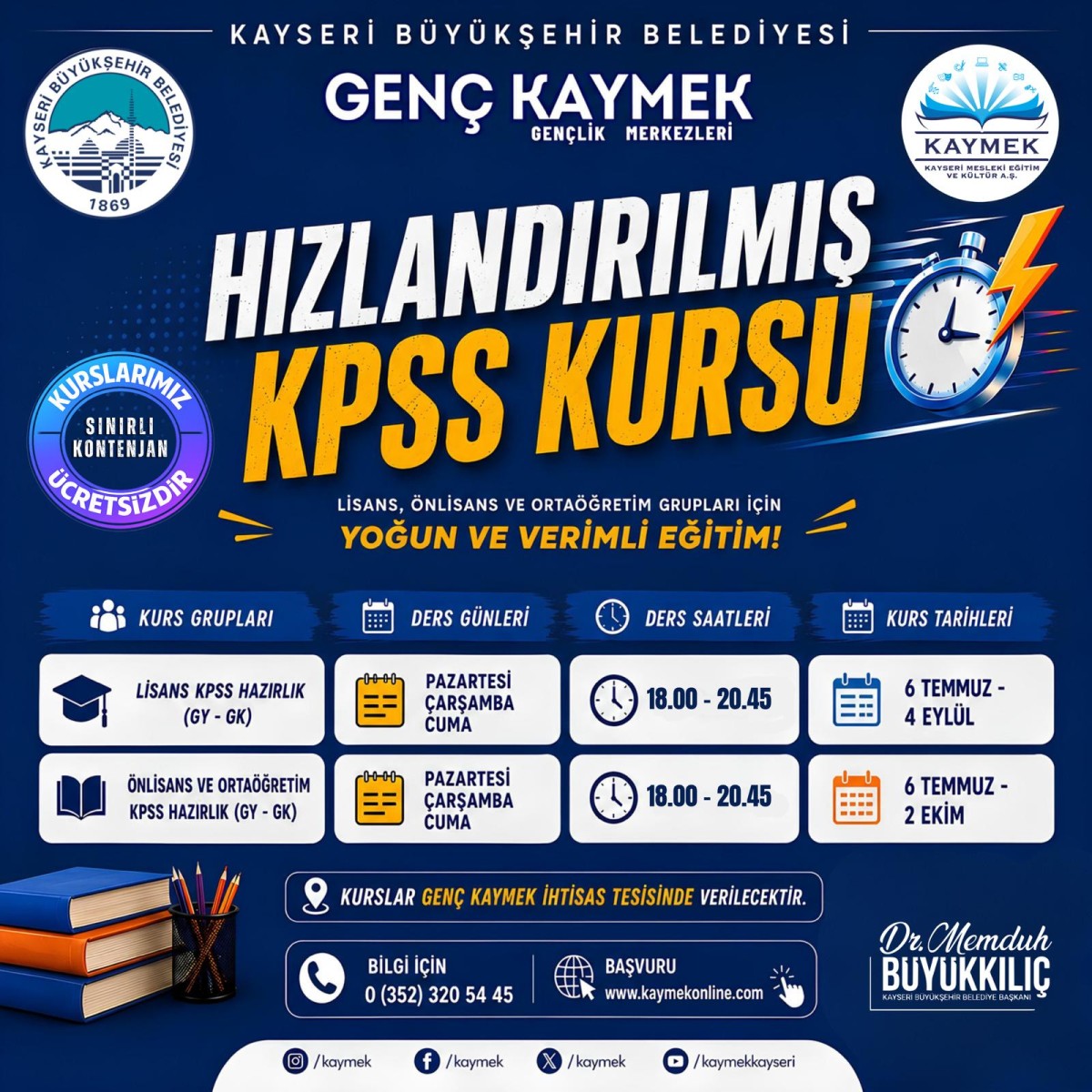 KAYMEK’TEN KPSS ADAYLARINA HIZLANDIRILMIŞ DESTEK