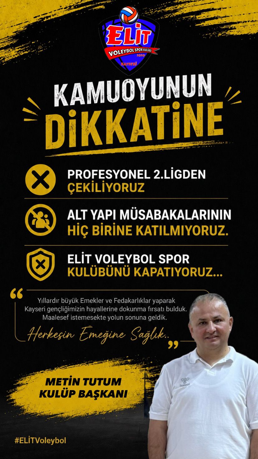 BİR ACl HABERDE ELİT VOLEYBOLDEN GELDİ