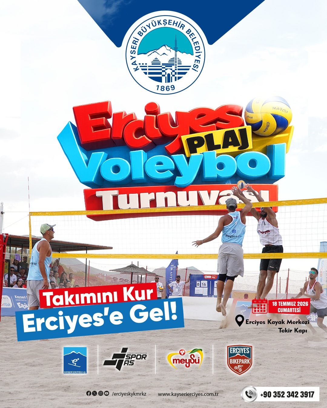 ERCİYES, VOLEYBOL TUTKUNLARINI BULUŞTURACAK