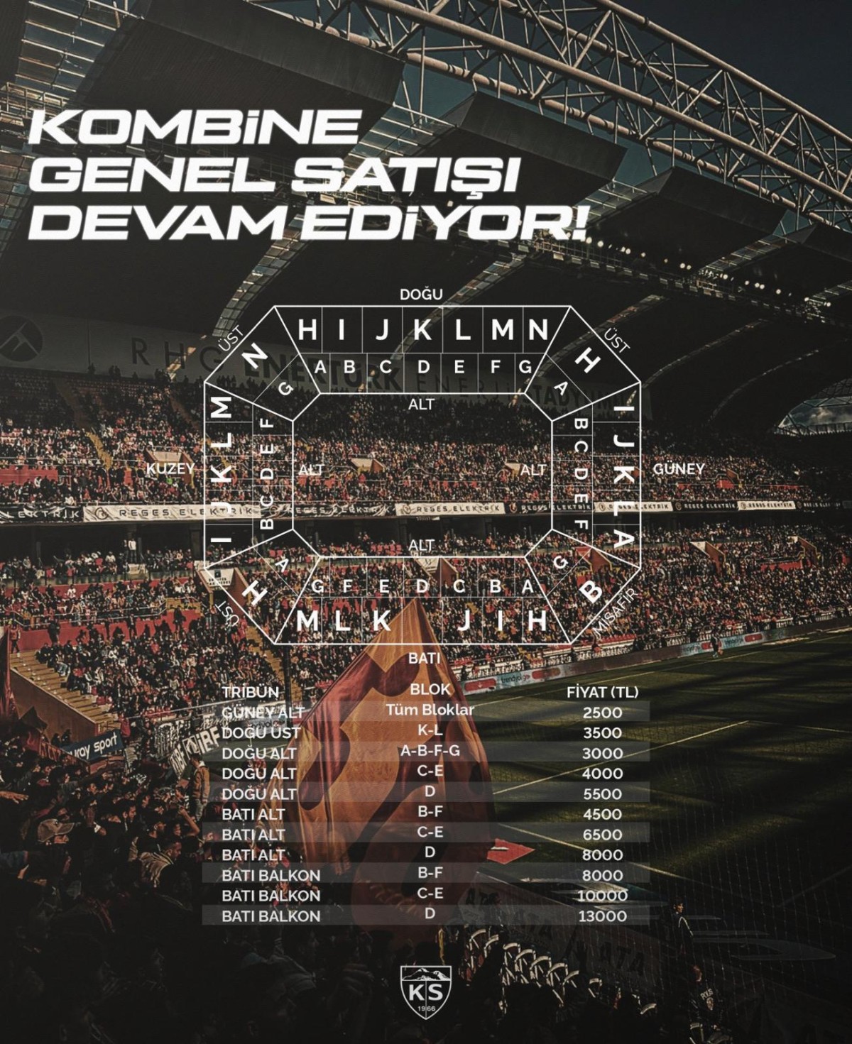 SİVASSPOR MAÇlNlN BİLET FİYATLARI AÇlKLANDl 