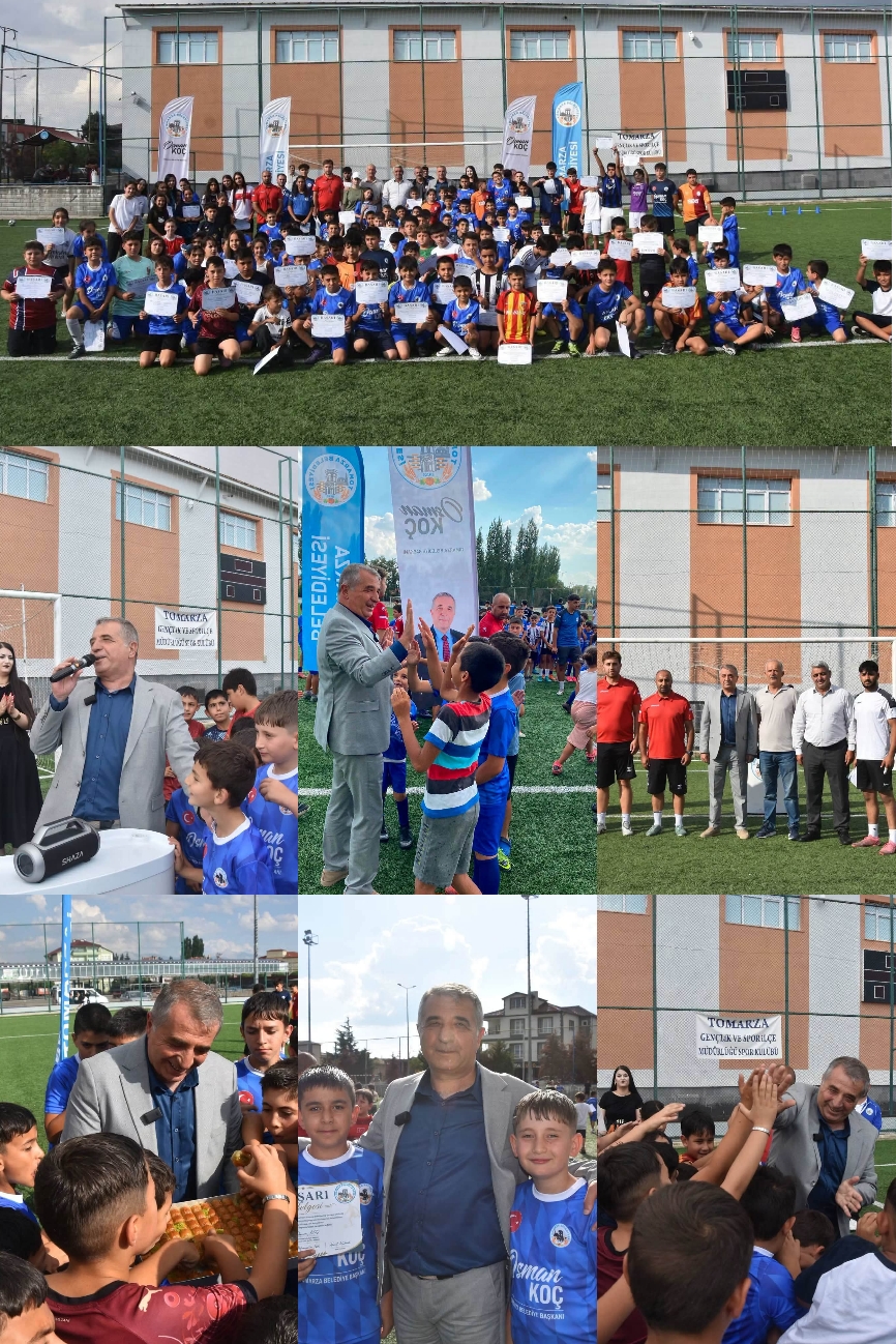 TOMARZA BELEDİYESPOR’DA MİNİK FUTBOLCULAR BELGELERİNİ ALDI