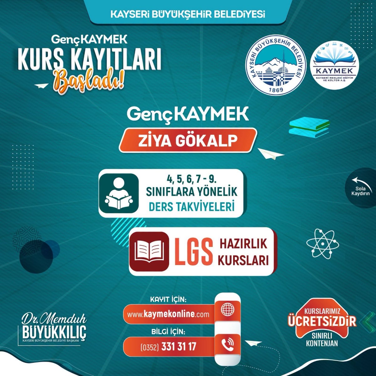 GENÇ KAYMEK KURSLARINDA YENİ DÖNEM KAYITLARI SÜRÜYOR