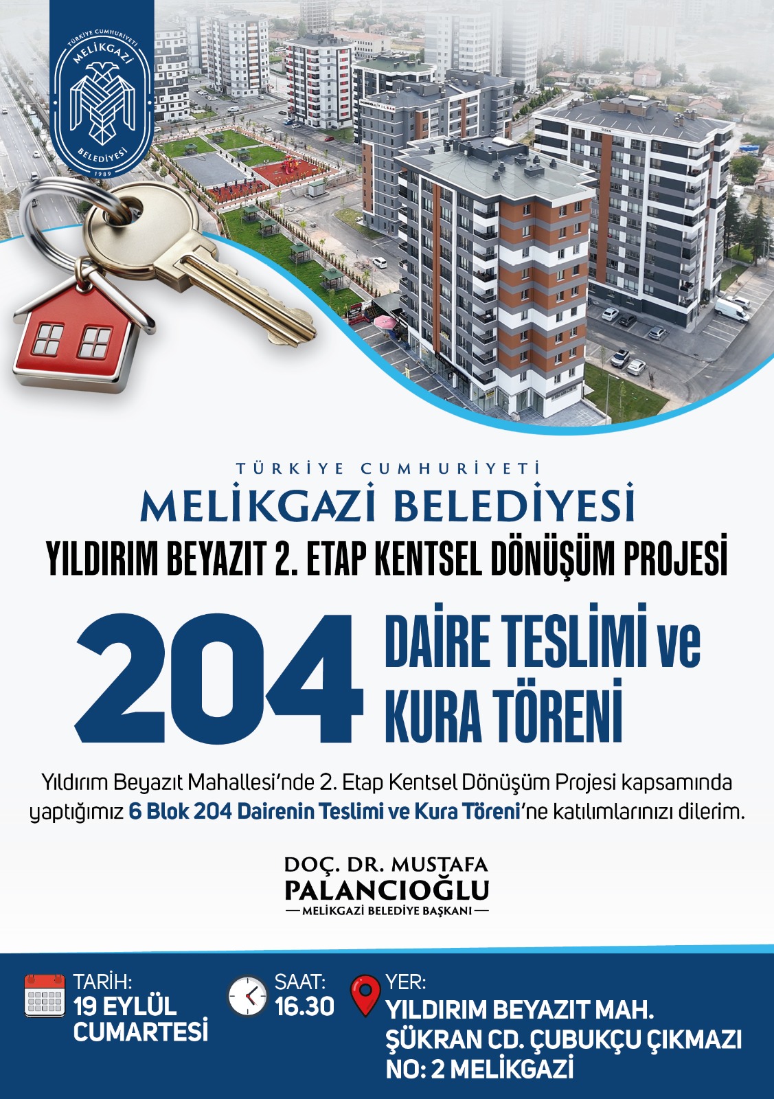 MELİKGAZİ BELEDİYESİ 204 DAİREYİ SAHİPLERİYLE BULUŞTURUYOR