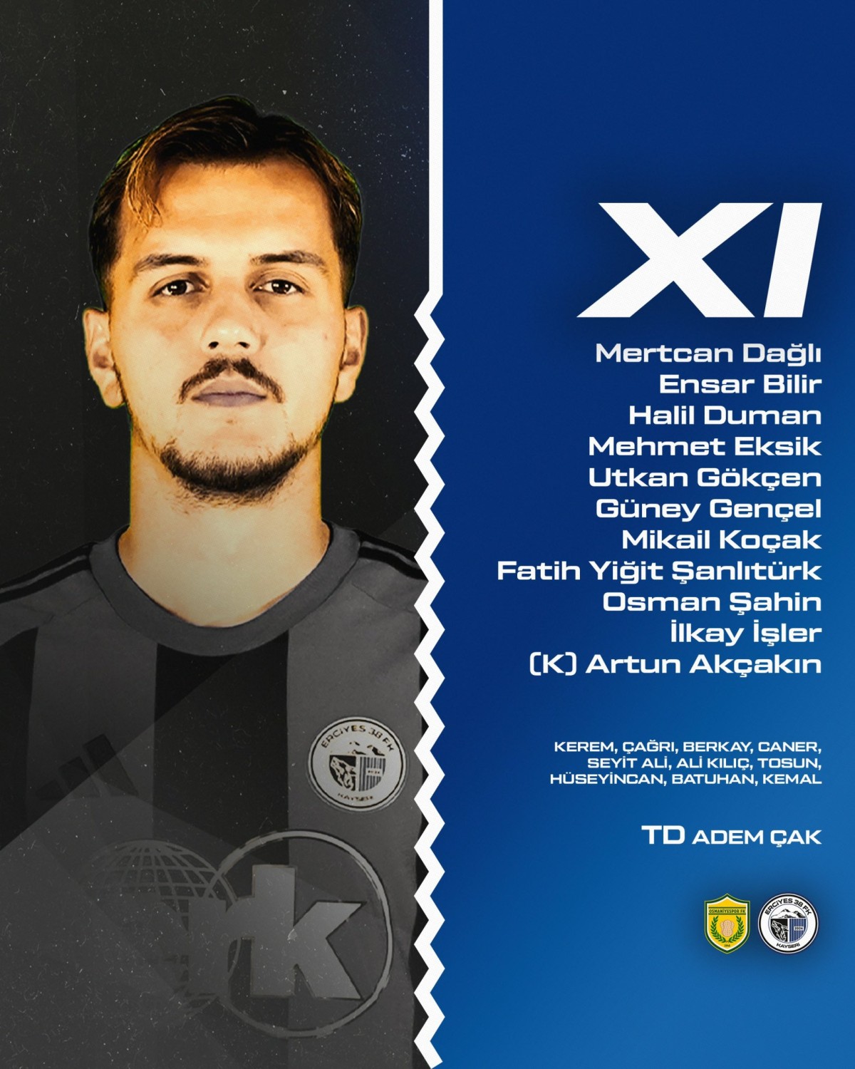 ERCİYES 38 FK, OSMANİYE DEPLASMANlNDA GOL DÜELLOSUNU KAZANDI:2-4