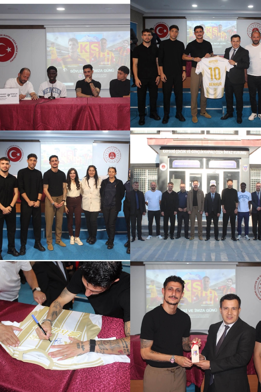 KAYSERİSPORLU OYUNCULAR  CEZAEVİNİ ZİYARET ETTİLER