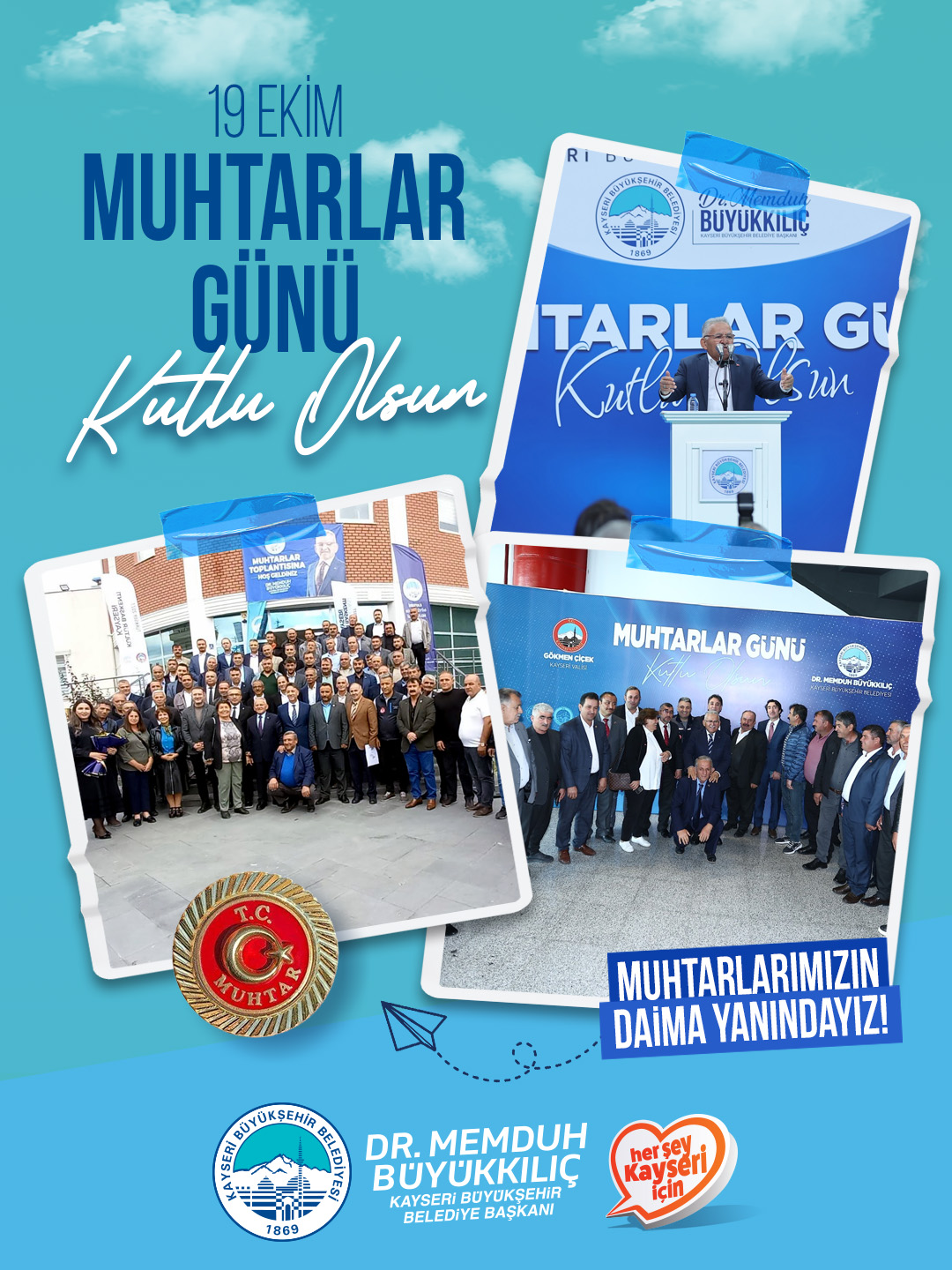 19 EKİM MUHTARLAR GÜNÜ MESAJI