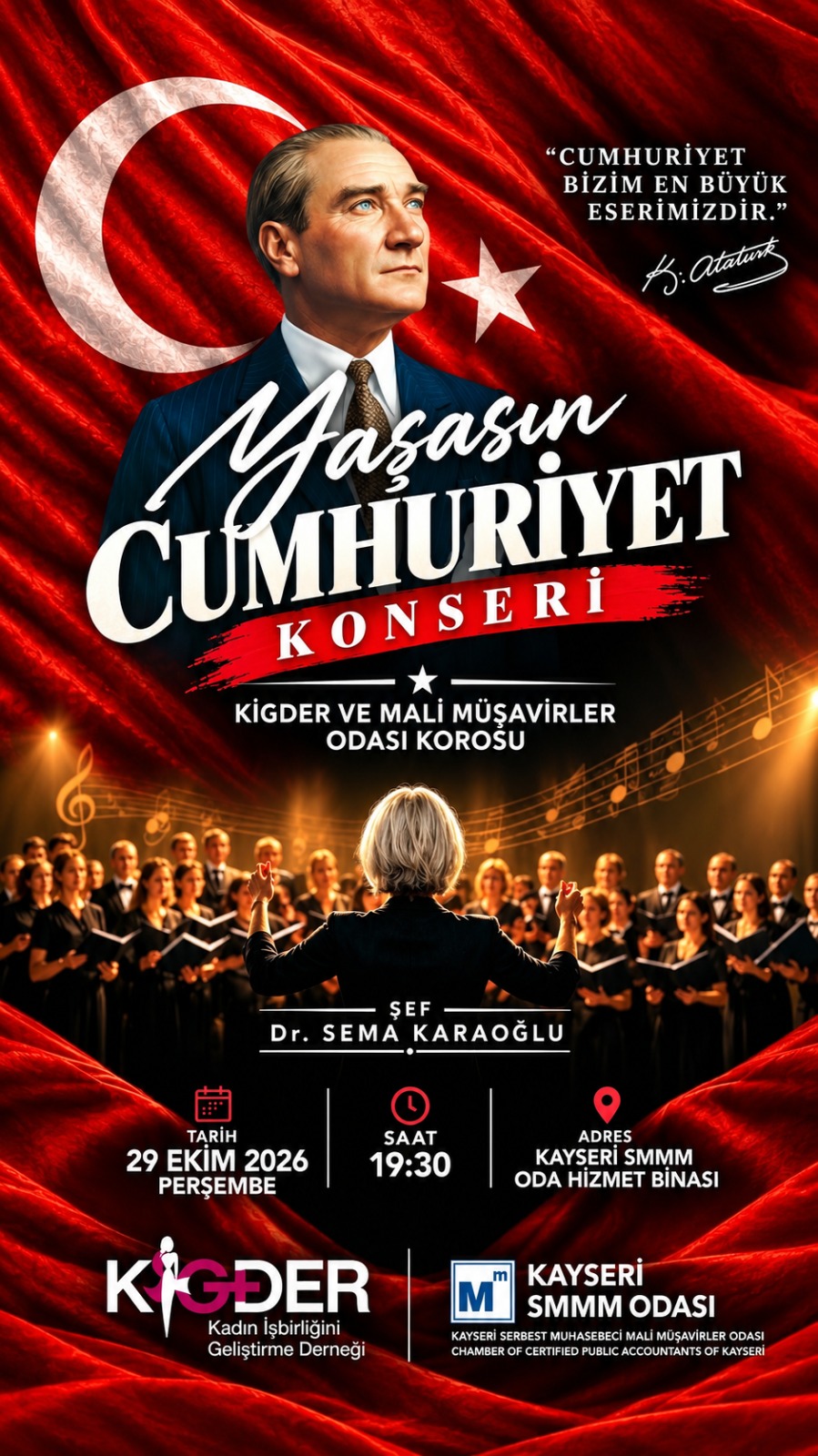 YAŞASIN CUMHURİYET, KONSERİNE DAVETLİSİNİZ