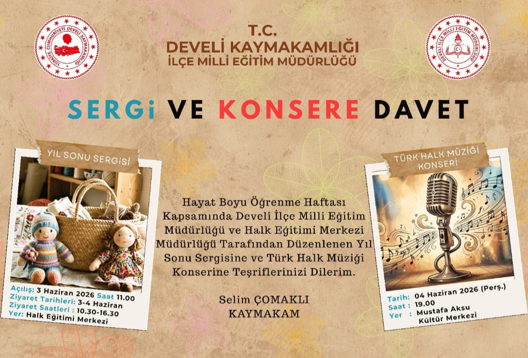 DEVELİ HALK EĞİTİM KURSLARINDA 200 KURSİYER