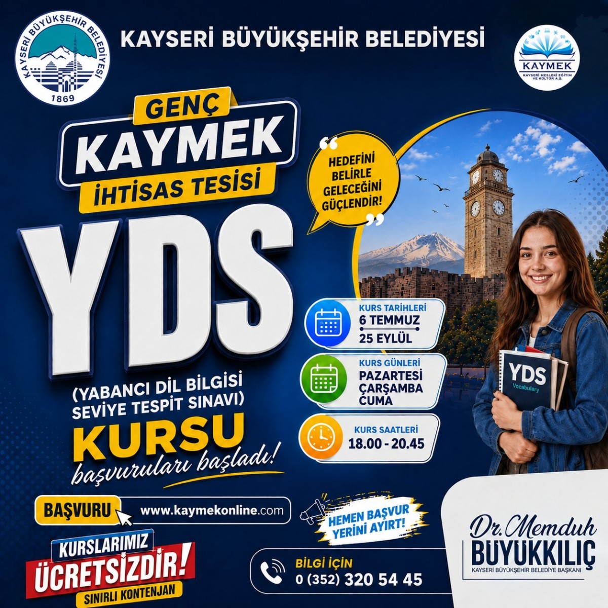 BÜYÜKŞEHİR'DEN GENÇLERE “YAZ” DESTEĞİ: TYT, LGS VE YDS KURSLARI