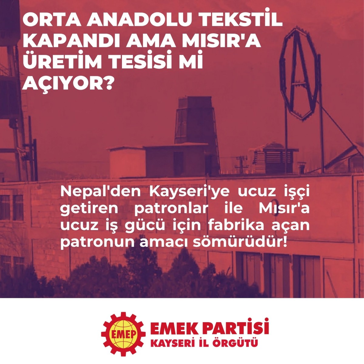 EMEK PARTİSİNDEN ORTA ANADOLU SORUSU